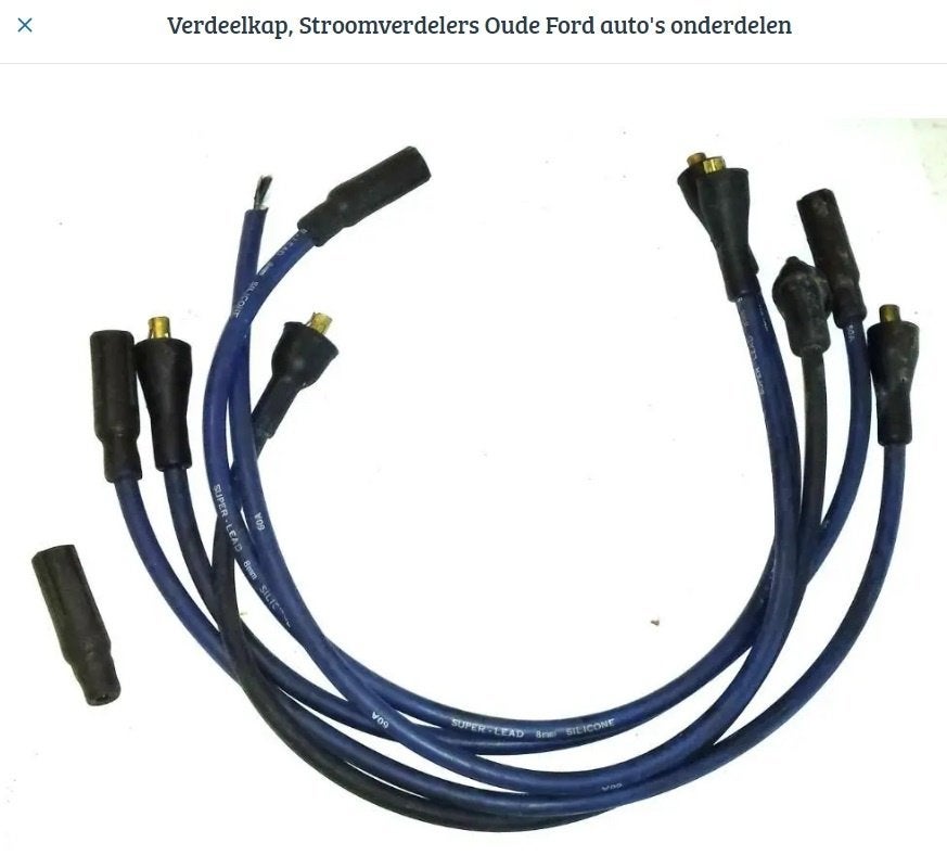 set ontstekingskabels Ford en nog onderdelen oude auto, boek, Ophalen of Verzenden