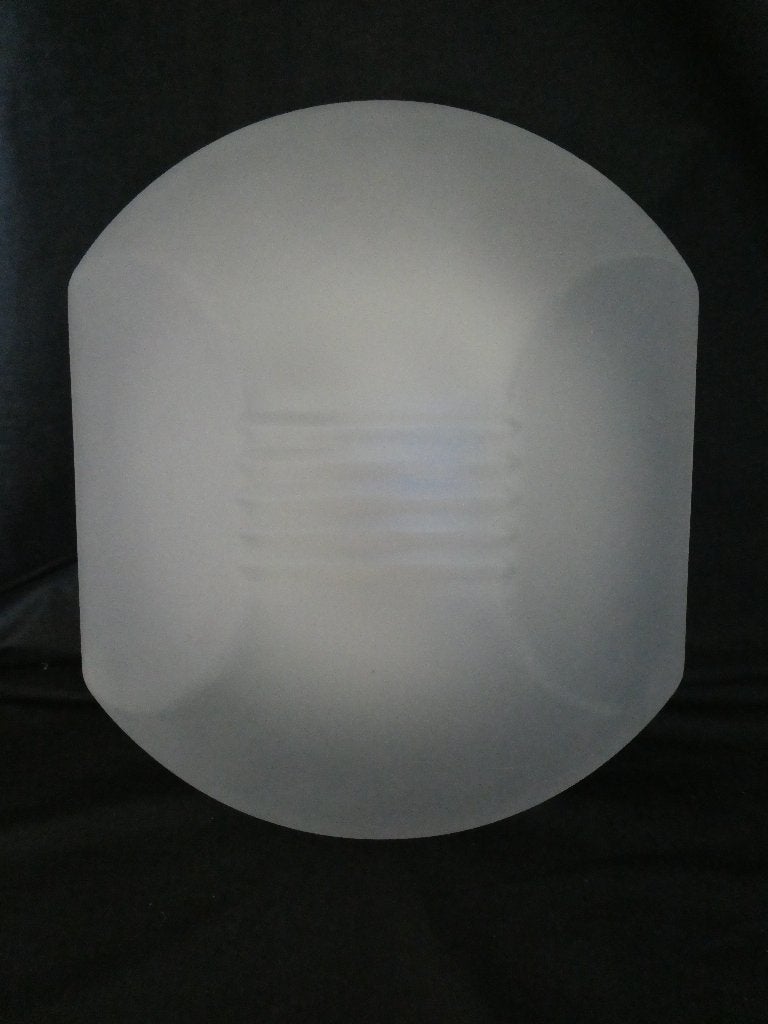 Vintage matglas plafondlamp van Massive uit België, Gebruikt, Wit, Plafondlamp, Glas