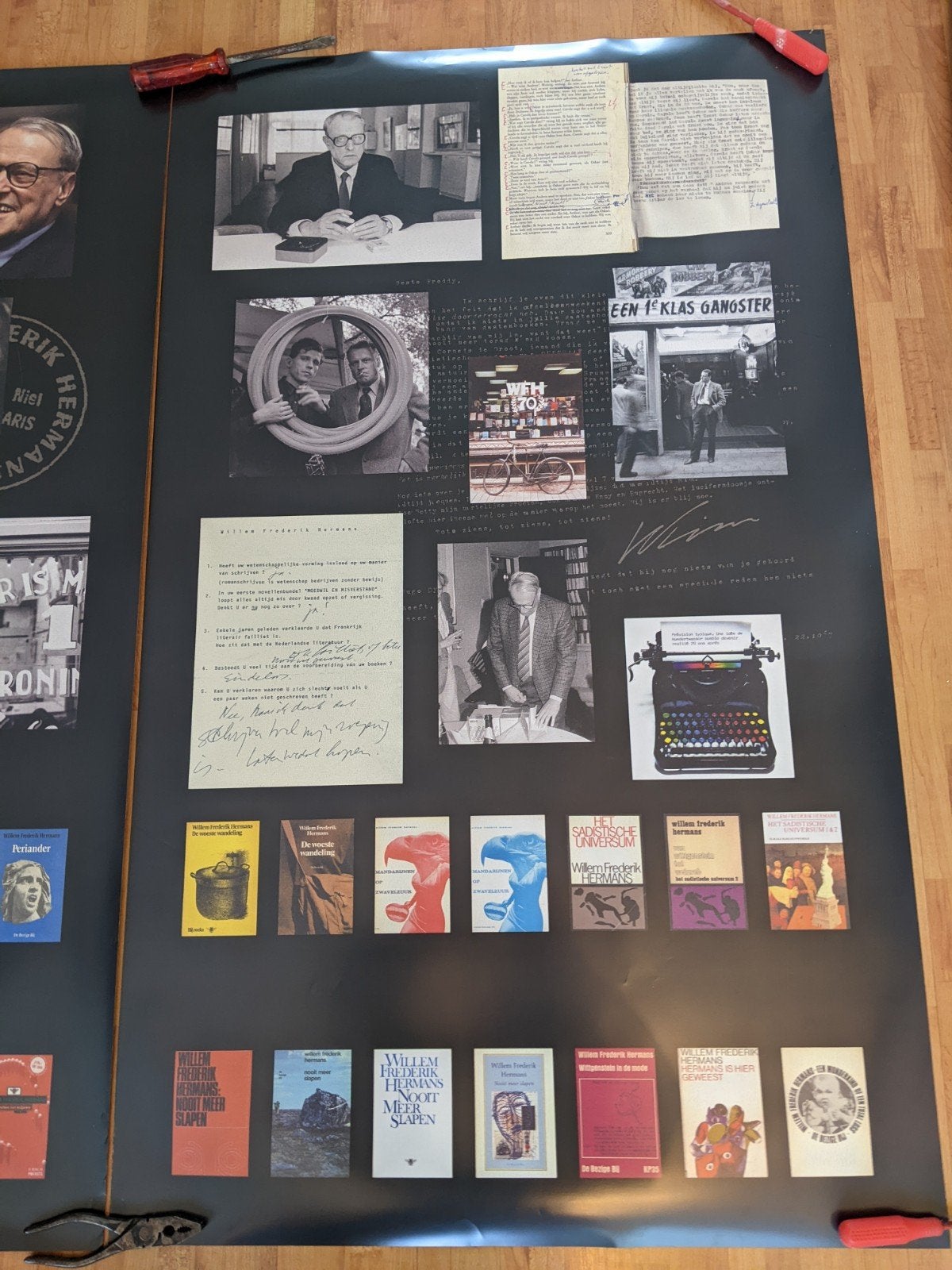 twee reuzen posters in mint staat, het gaat om W.F. Hermans, Ophalen of Verzenden, Nieuw, Willem Frederik Hermans, Nederland