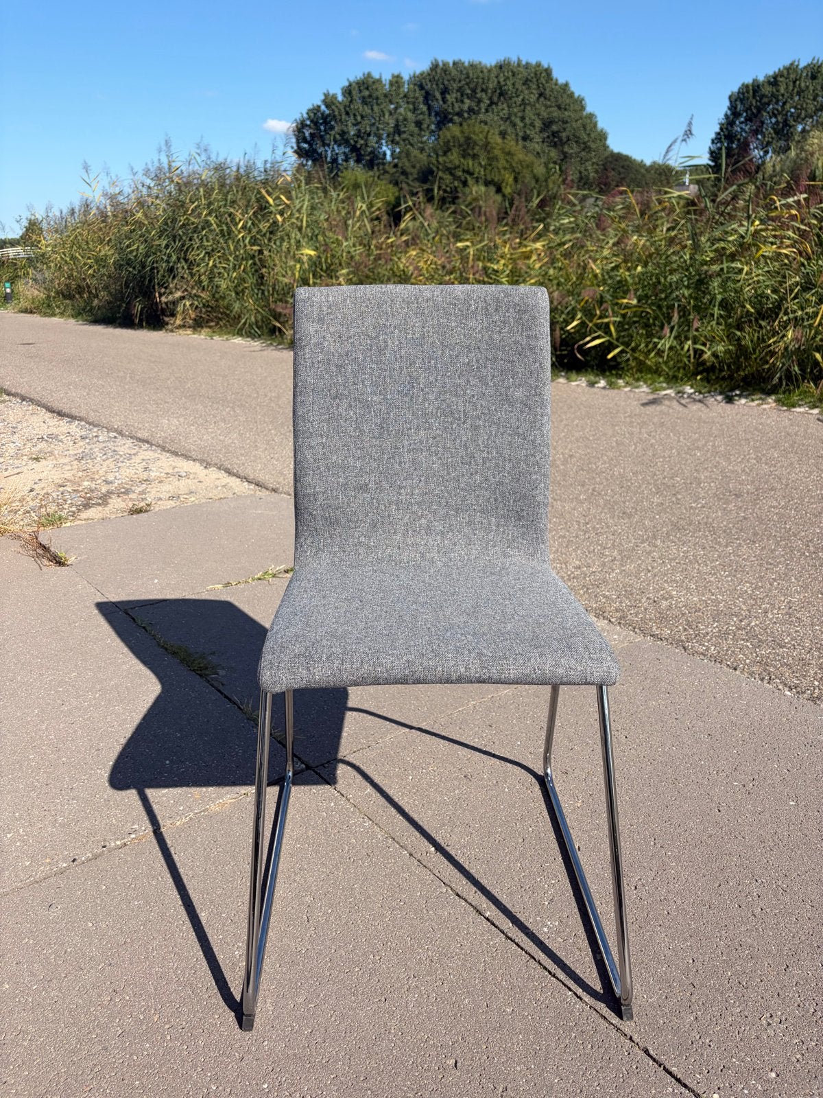 IKEA LILLÅNÄS Stoel - licht grijs met Chroom Onderstel, Ophalen, Zo goed als nieuw, Eén, Stof