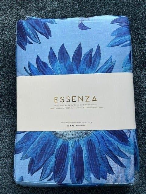 Essenza 260/220 Dekbedovertrek 100% Satijn Katoen, Info@essenzahome.nl, Blauw, Essenza, Dekbedovertrek