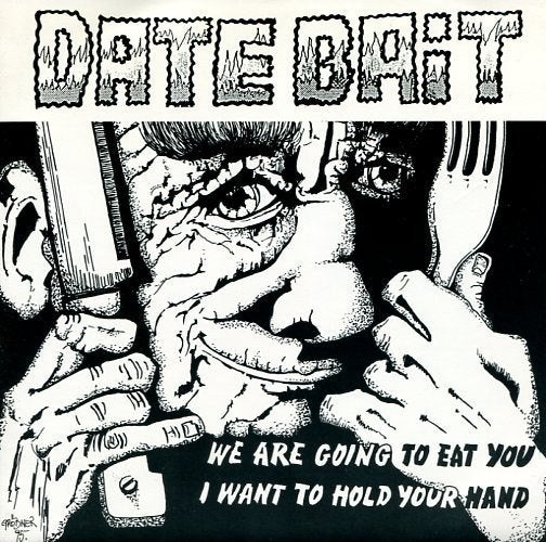 date bait / we are going to eat you -garage/punk-paars vinyl, Colored vinyl, Gebruikt, Verzenden, 7 inch
