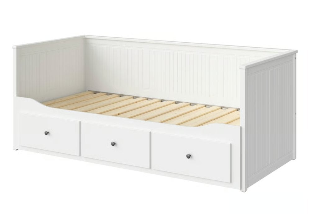 Ikea Hemnes bedbank 80x200 - 160x200 in uitstekende staat, Ophalen, 90 cm, Eenpersoons, Wit