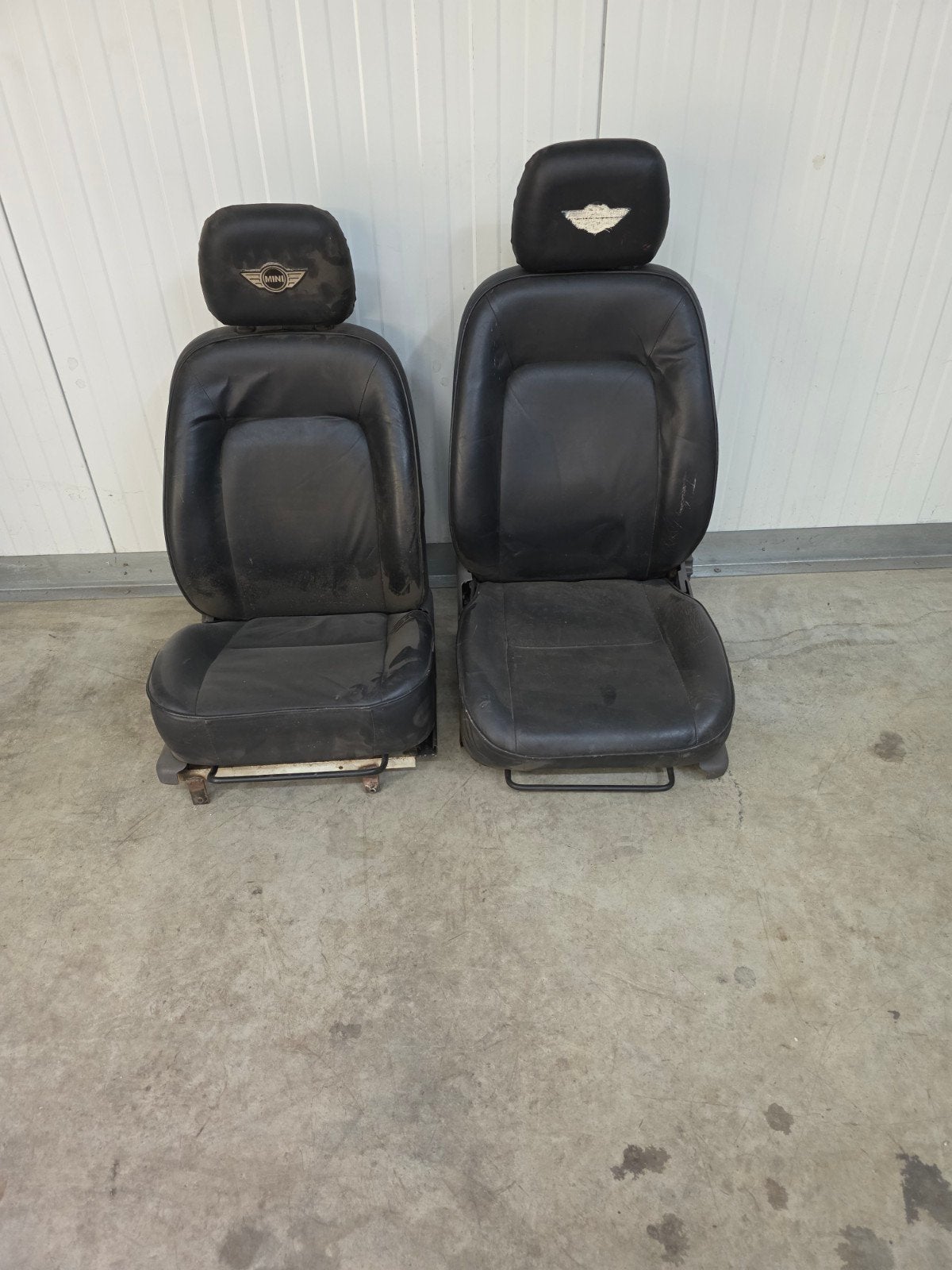 2 Lederen Stoelen voor Classic Mini - Met Aanpassingen, Ophalen, Gebruikt, Mini
