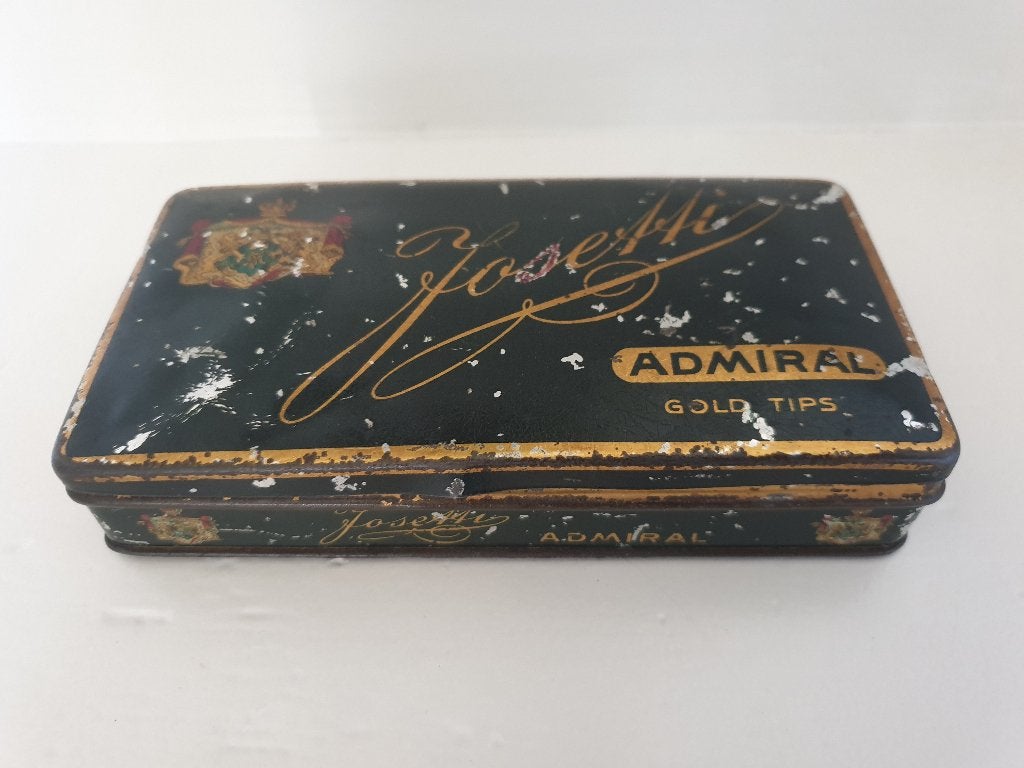 Antiek sigarettenblikje Josetti Admiral. Produktie 1900-1930, Verzamelen, Ophalen of Verzenden, Gebruikt, Overige