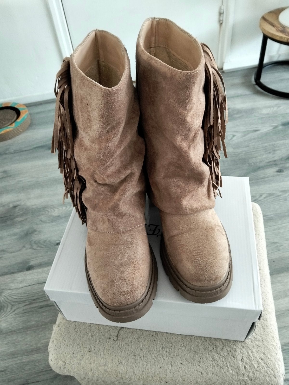 Hippe Franje Boots (40), Ophalen, Nieuw, Beige