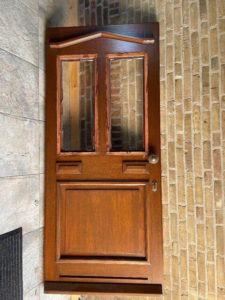 Hardhouten voordeur, Ophalen, Gebruikt, 80 tot 100 cm, Buitendeur