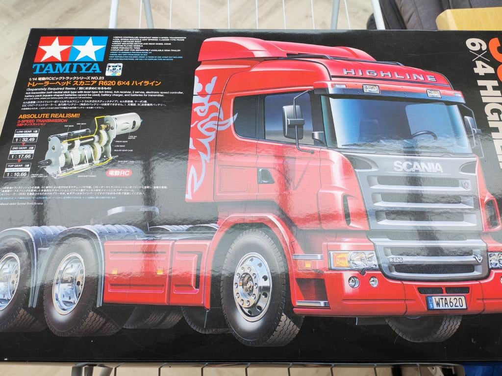Tamiya Scania R620 6x4 Highline RC Truck Modelbouw, Ophalen, 1:32 tot 1:50, Nieuw, Truck