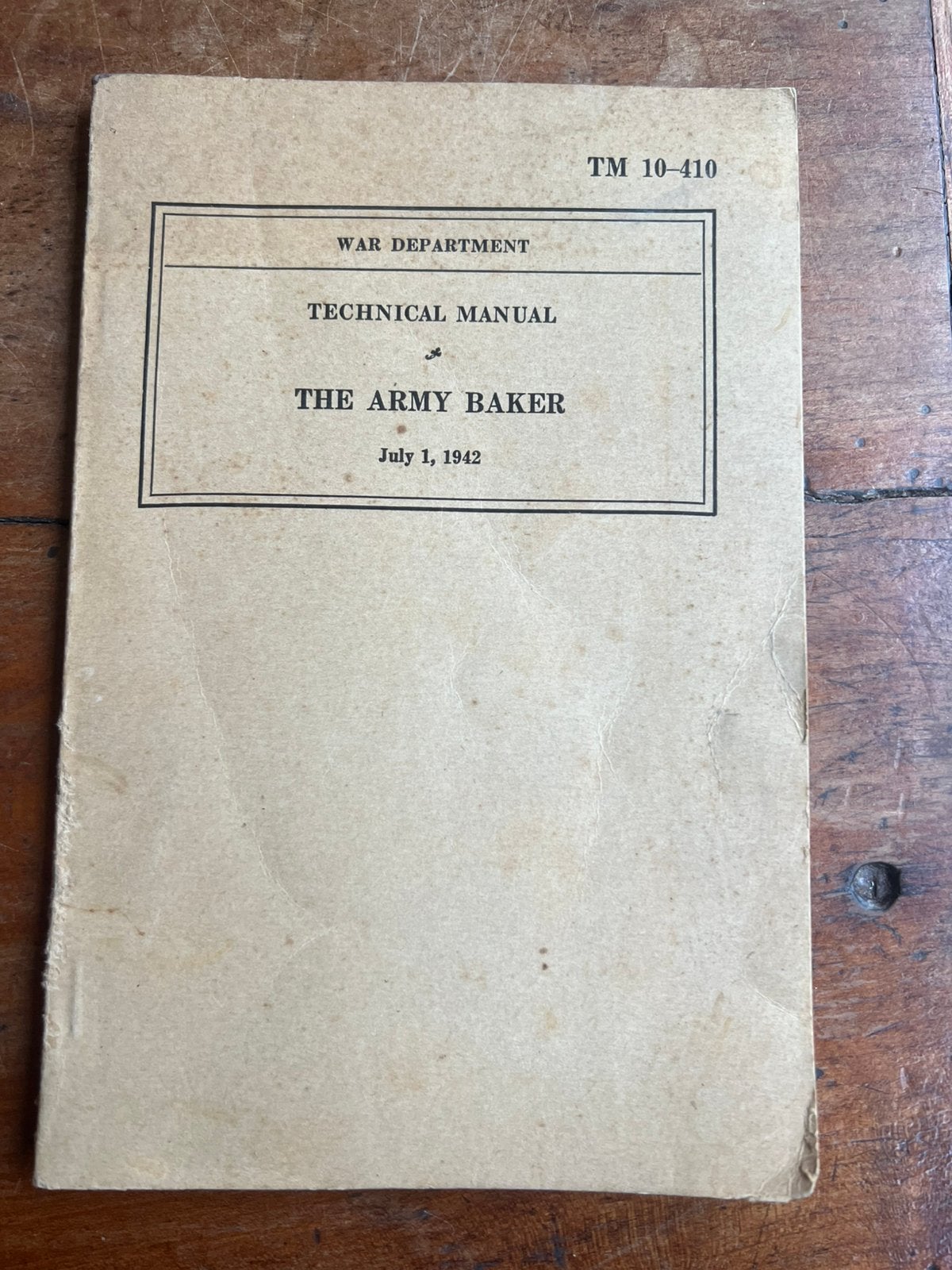 WO2 Amerikaans Army Baker veldkok keuken 1942 voorschrift, Amerika, Verzenden, Boek of Tijdschrift