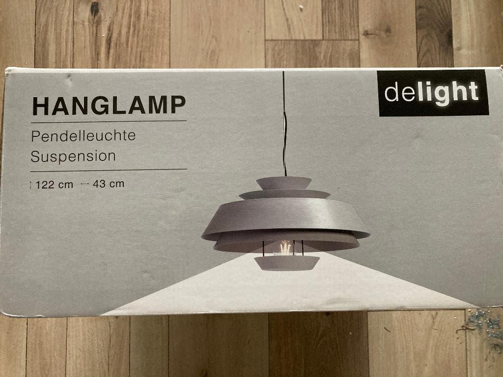 Hanglamp Lusa grijs van Kwantum 43cm diameter, Ophalen of Verzenden, Zo goed als nieuw, Metaal, Minder dan 50 cm