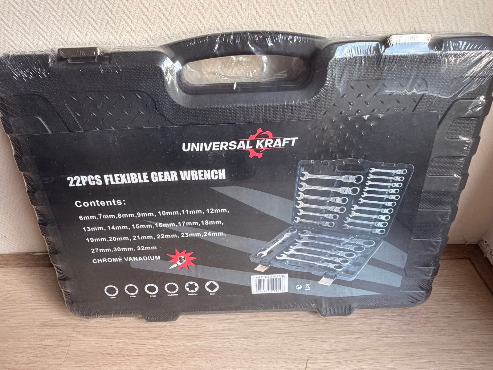 Universal Kraft 22delige flexibele ratelsleutelset in koffer, Ophalen, -, Nieuw, Sleutel/ratel