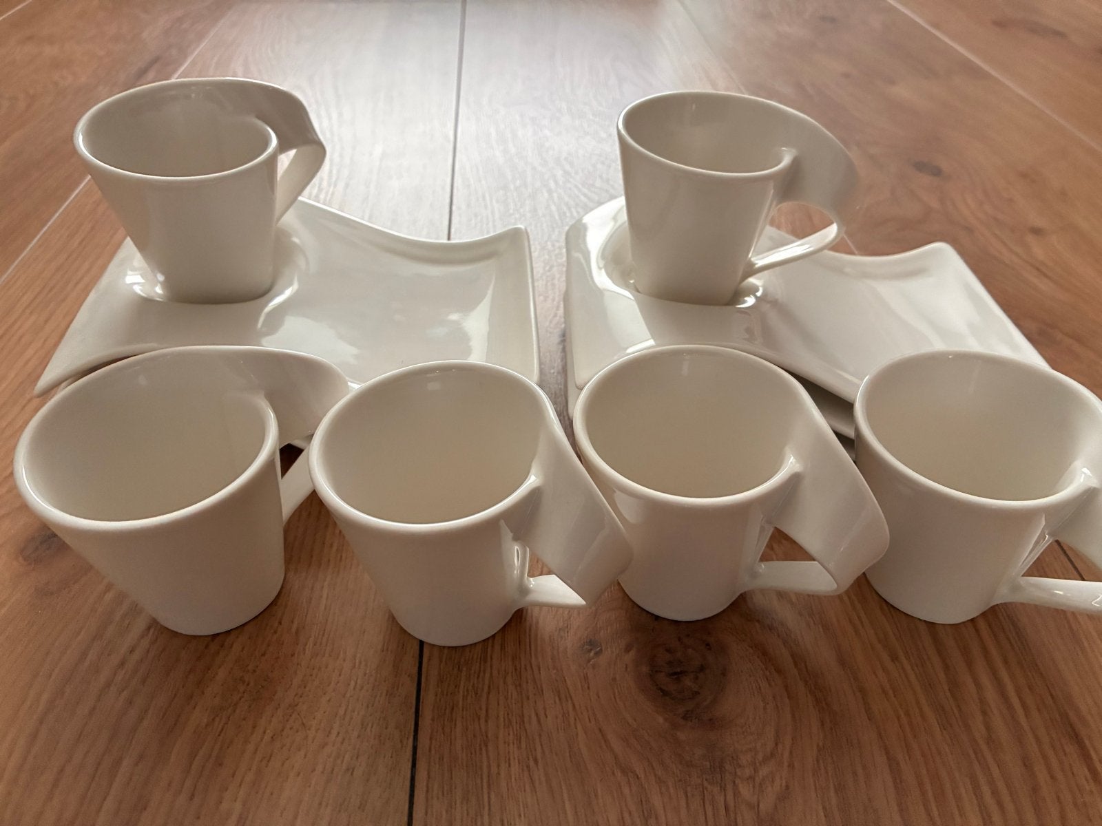 Villeroy & Boch NewWave espresso kopjes en schotels (6), Ophalen, Villeroy & Boch, Zo goed als nieuw, Modern