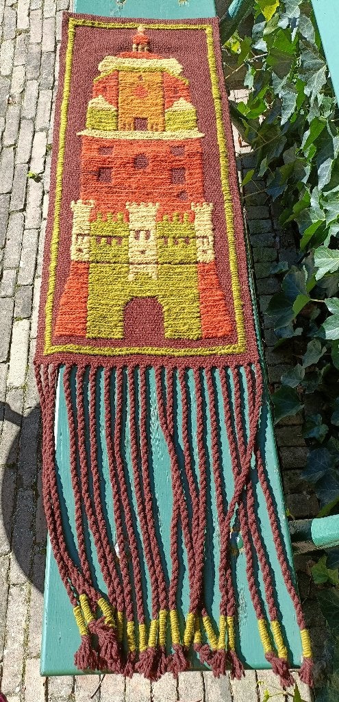 Vintage 100% wollen wandkleed Krakau poort, Lublin, Polen, Ophalen of Verzenden