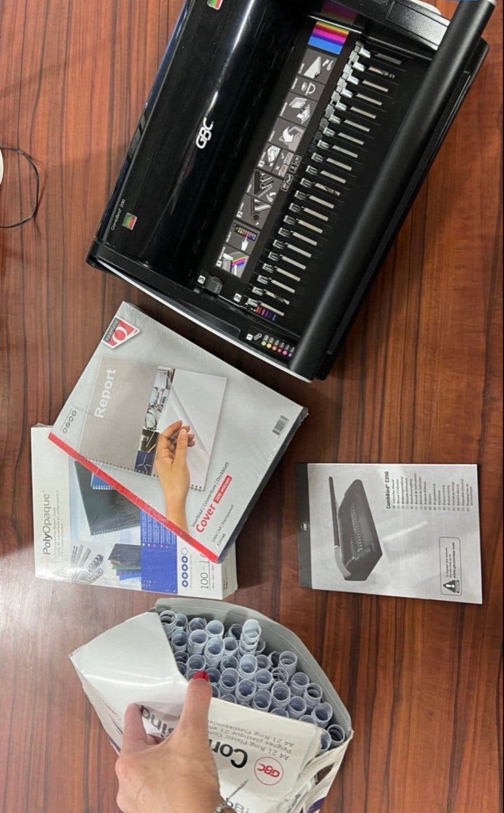 GBC CombBind C200 Bindmachine met toebehoren, Ophalen of Verzenden, Gebruikt