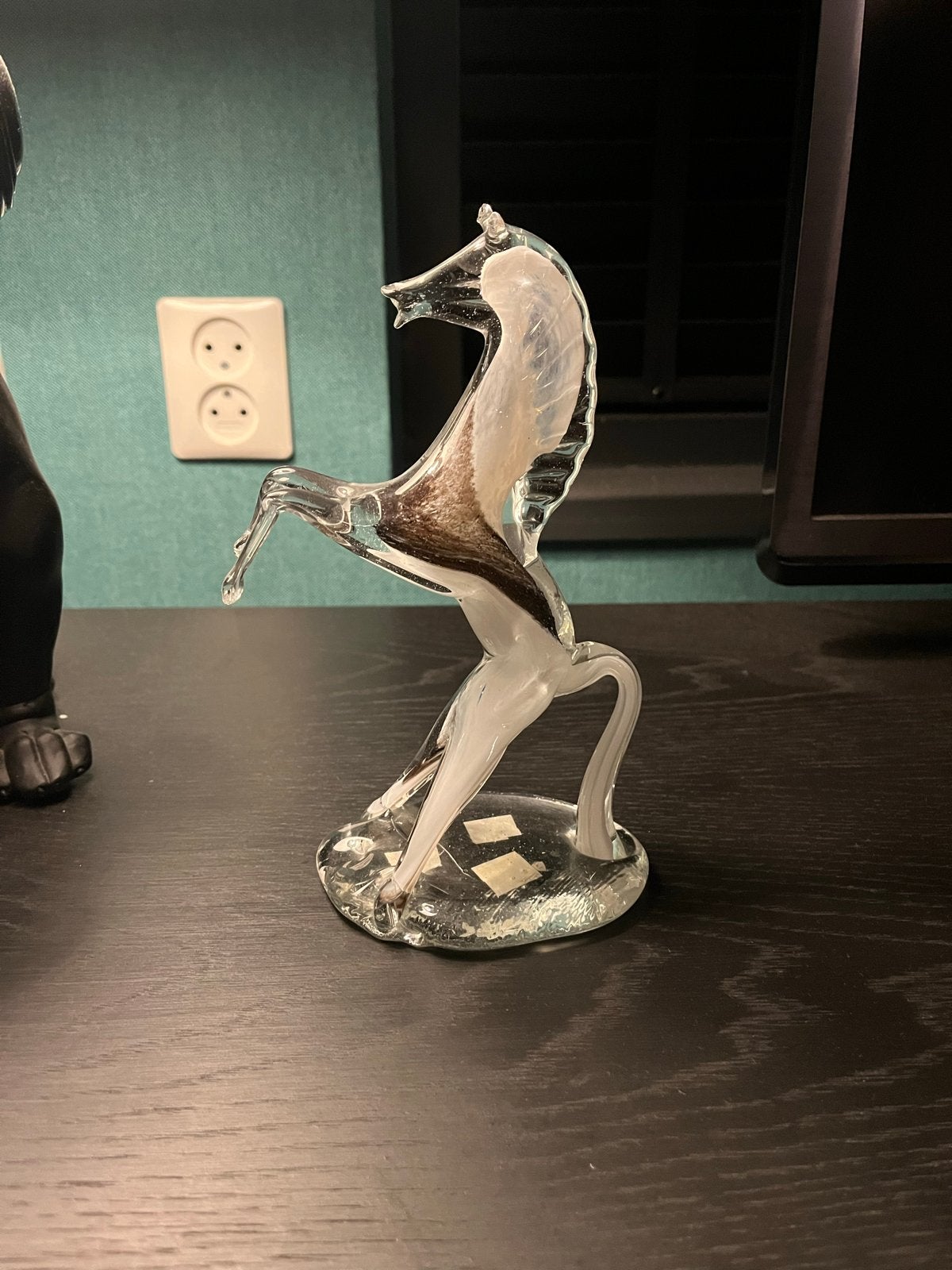 Vintage Glazen Paard Beeldje - Uniek Decoratiestuk, Ophalen of Verzenden