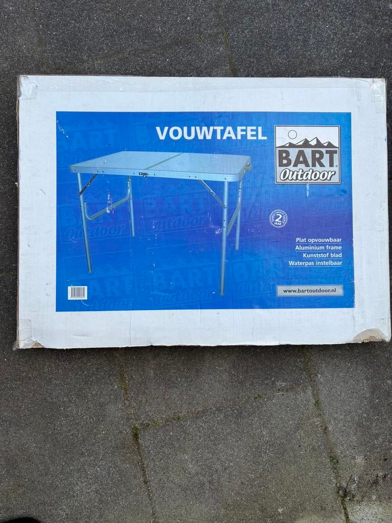 Bart outdoor camping vouwtafel, hoogte instelbaar, Ophalen, Gebruikt, Campingtafel