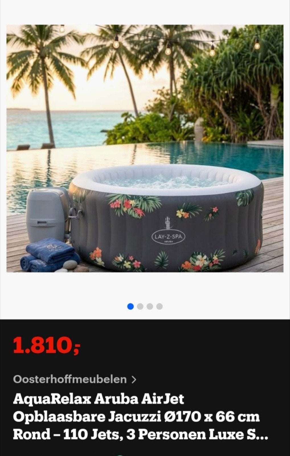Nieuwe Lay-Z-Spa Aruba AirJet Opblaasbare Jacuzzi, Tuin en Terras, Ophalen