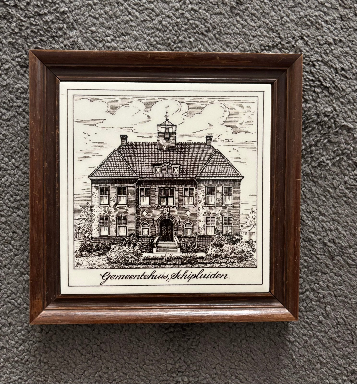 Tegeltje gemeentehuis Schipluiden, Ophalen of Verzenden