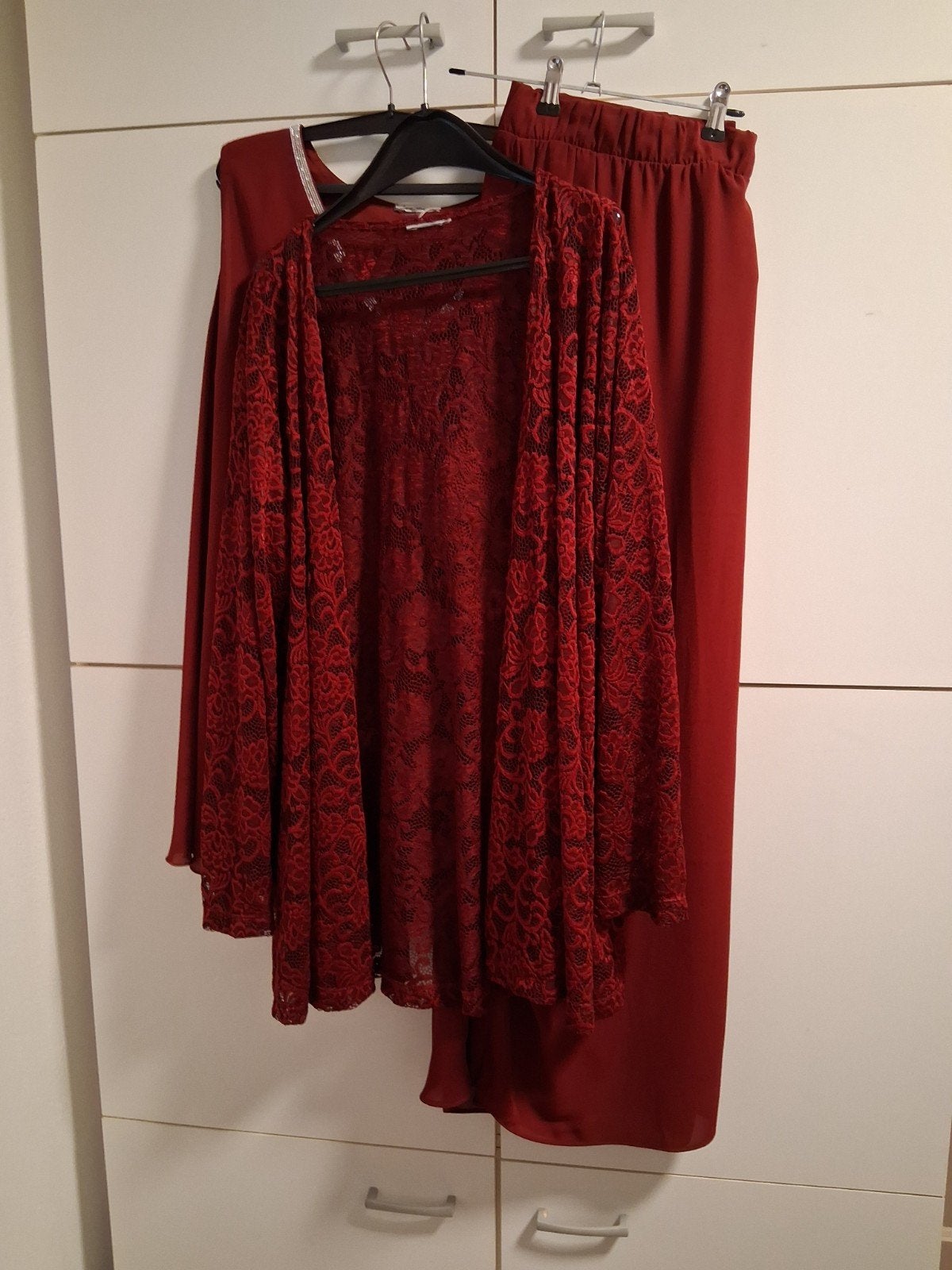 Compleet dames feest tenue, Ophalen of Verzenden, Zo goed als nieuw, Rood