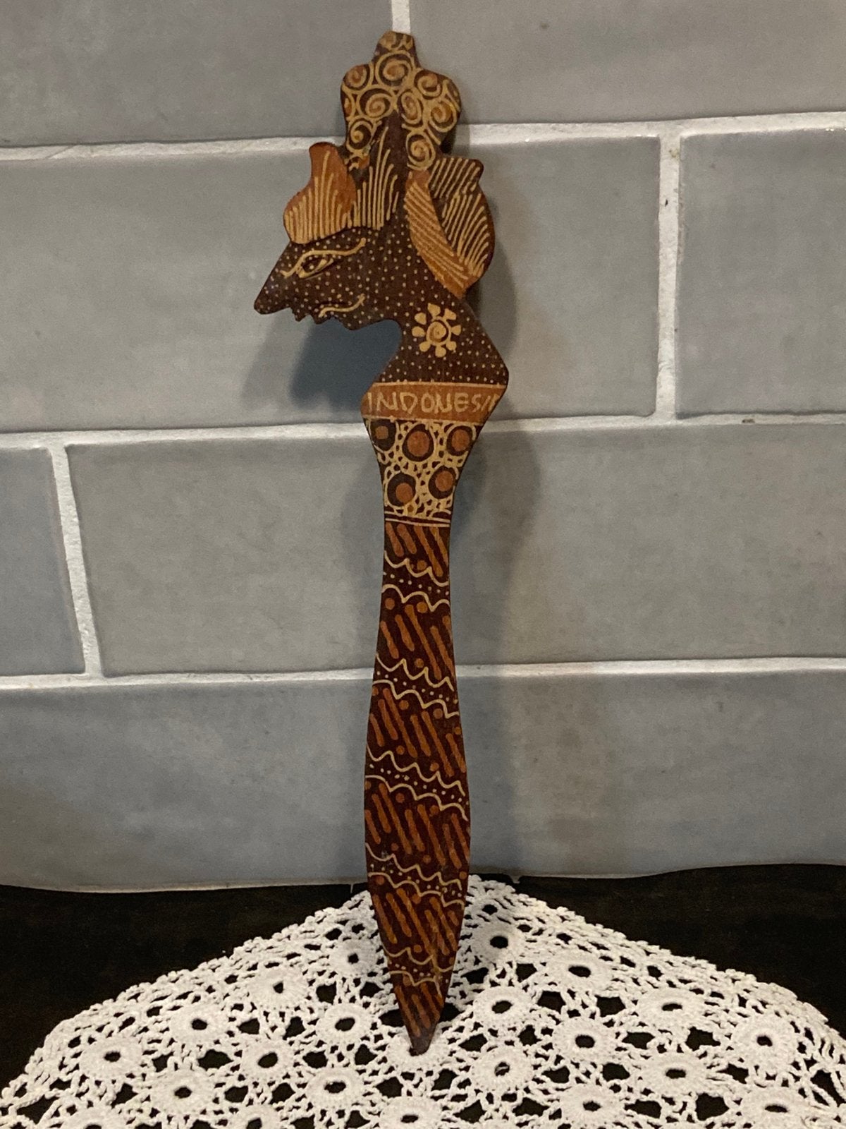 Houten briefopener Indonesia (031225), Antiek en Kunst, Ophalen of Verzenden