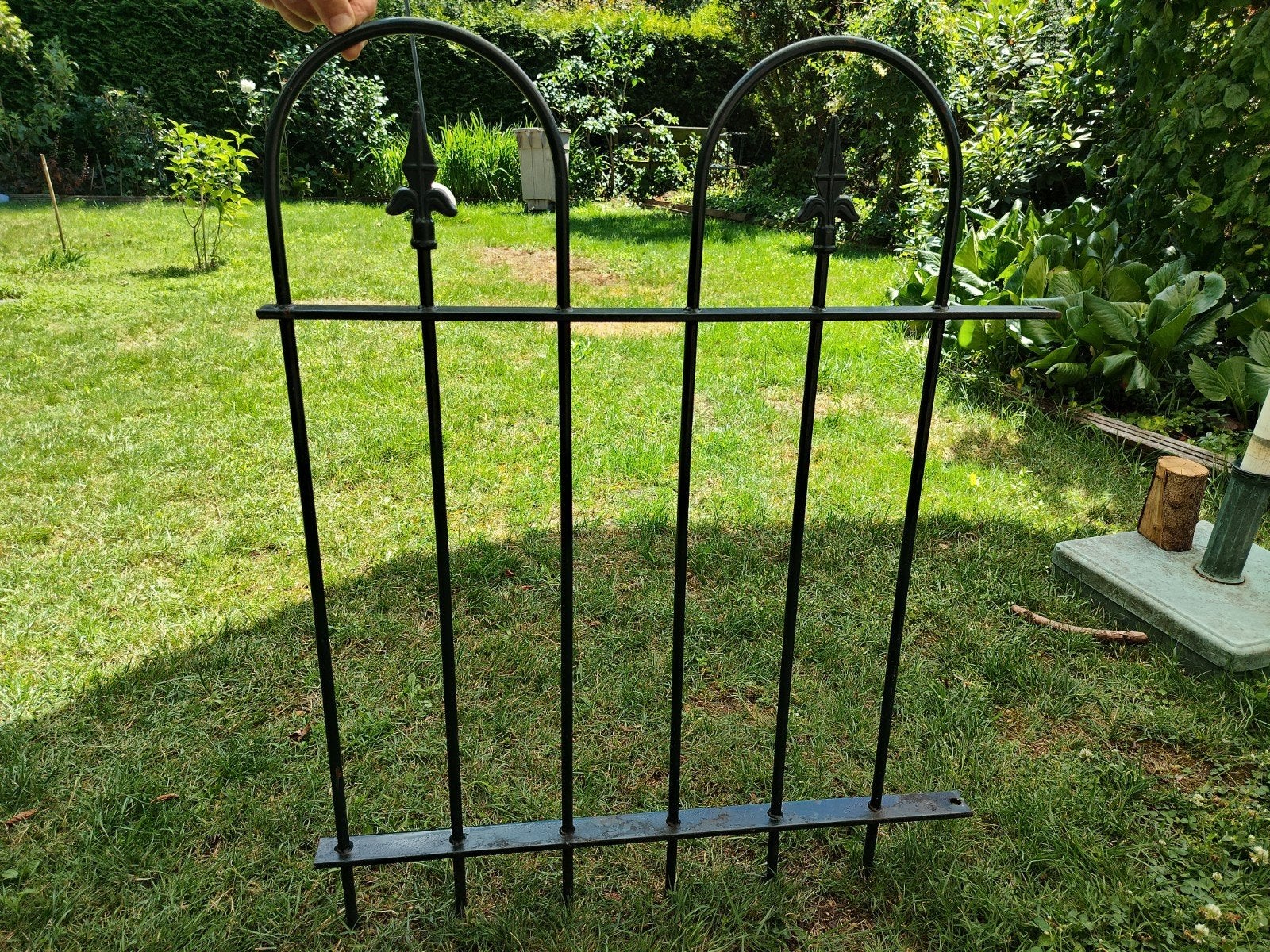 Tuin 'hekje' in ijzer donker groen, Ophalen, IJzer