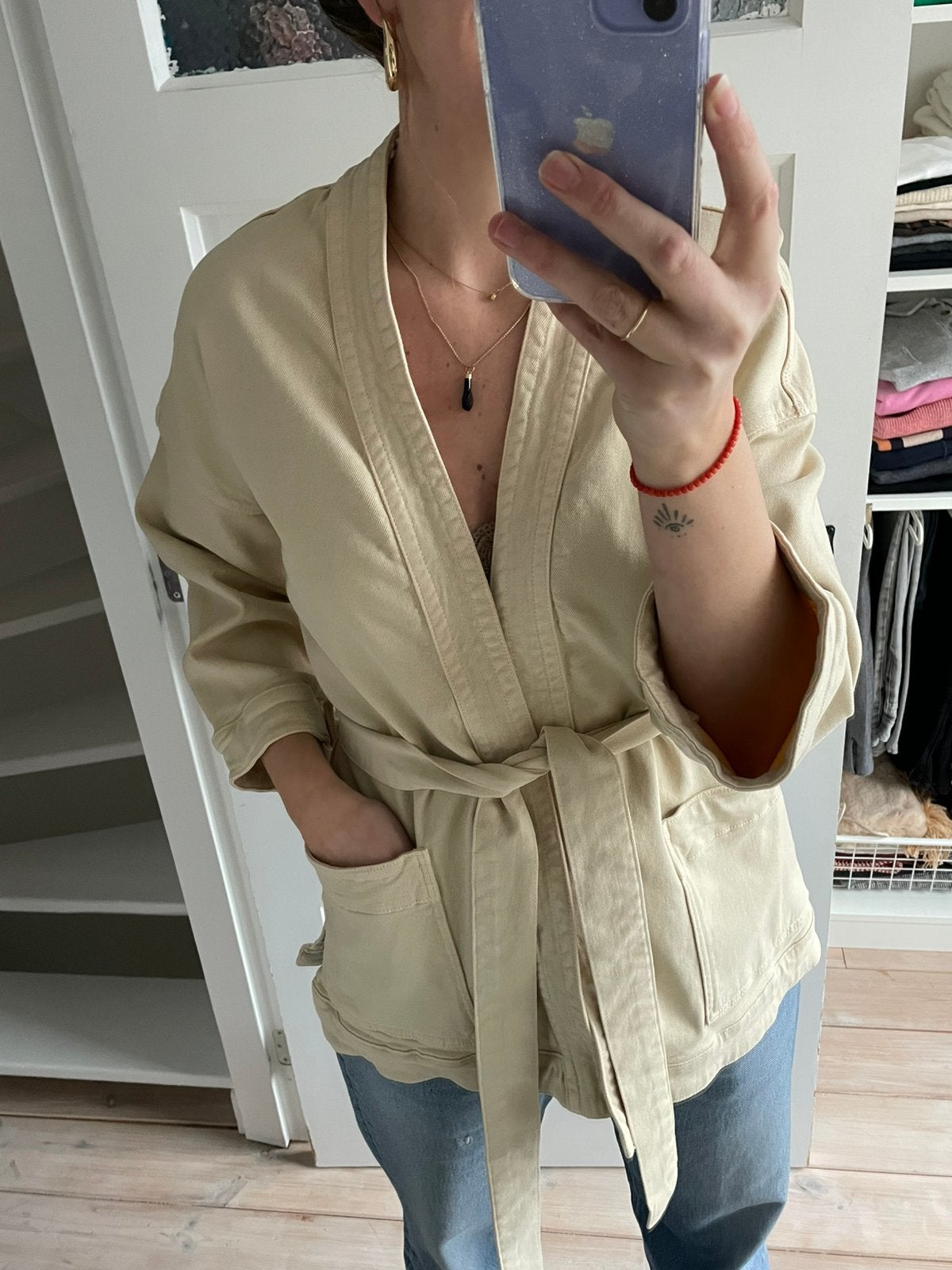 Jas YAYA, Kleding | Dames, Ophalen of Verzenden, Zo goed als nieuw, Maat 38/40 (M), Beige