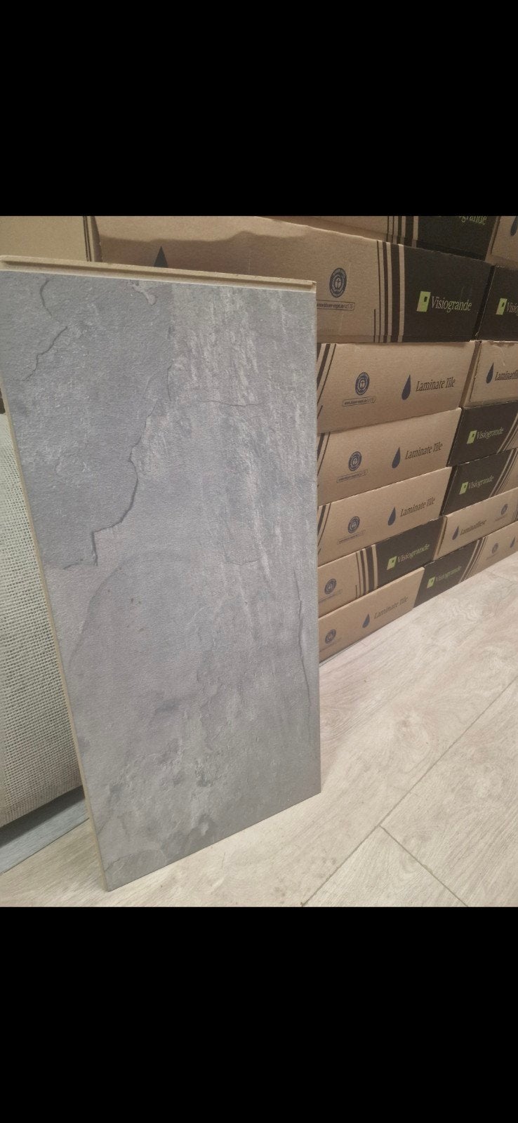 grijs tegel laminaat ,60m2 ,pm2 15 .99 euro, Ophalen of Verzenden