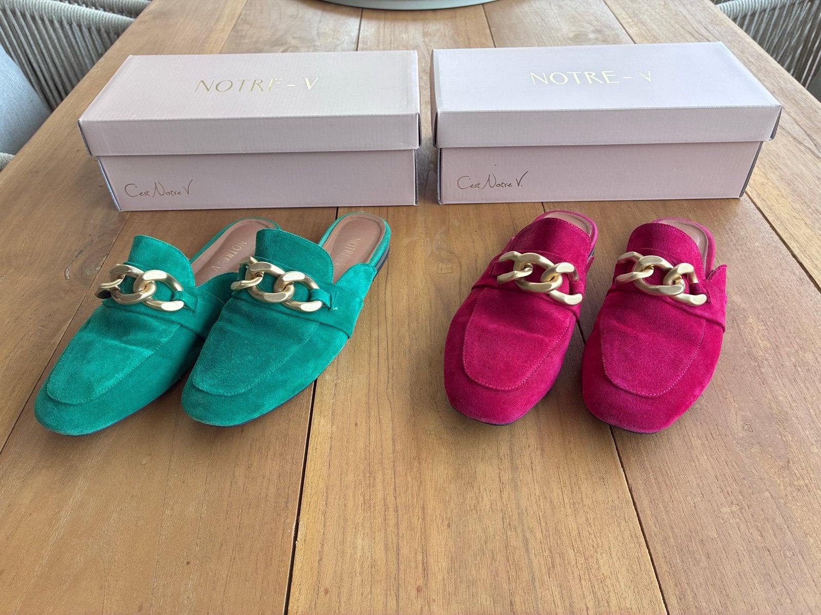 NOTRE-V Loafers - Groen & Roze - Maat 39, Ophalen of Verzenden, Nieuw, Groen, Instappers