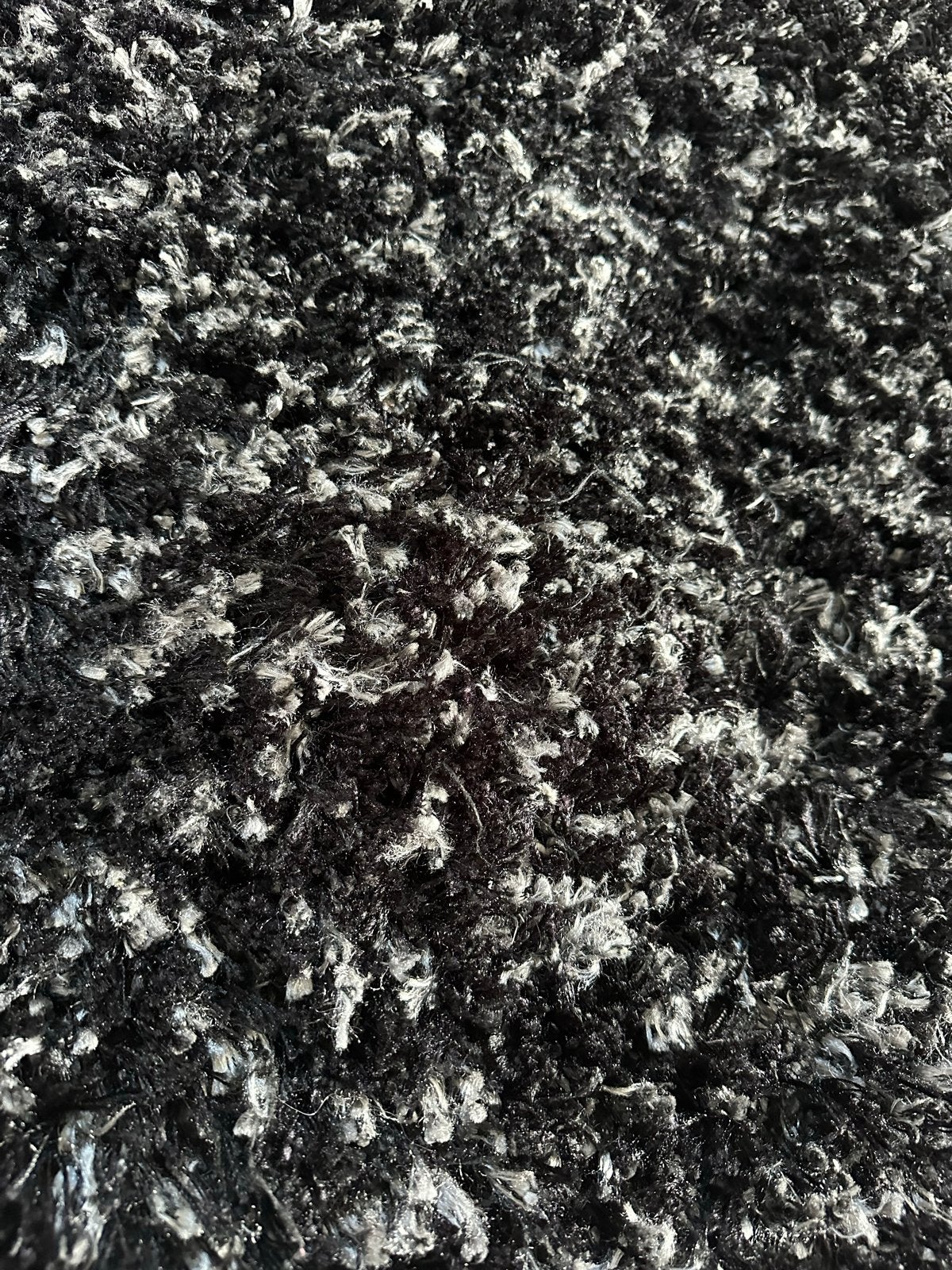 Zwart/wit hoogpolig vloerkleed - 175x230 cm, Ophalen, Zwart, 150 tot 200 cm, 200 cm of meer