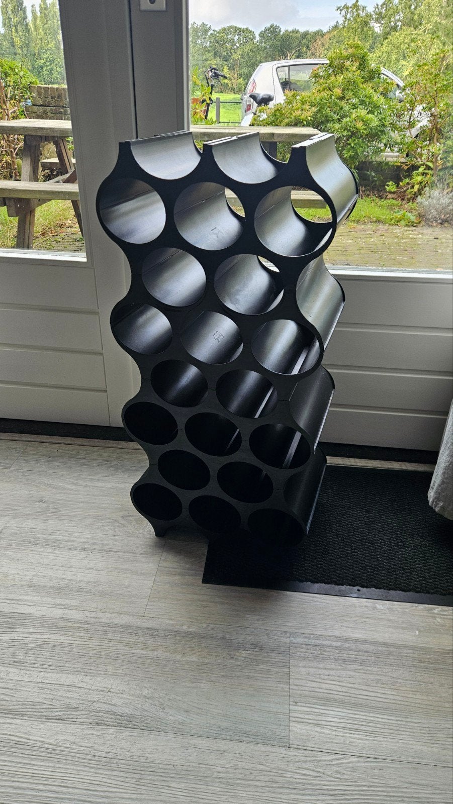 Koziol wijnrek - Zwart, modulair en stijlvol, Ophalen, 50 – 75, Kunststof, 15 tot 25 flessen