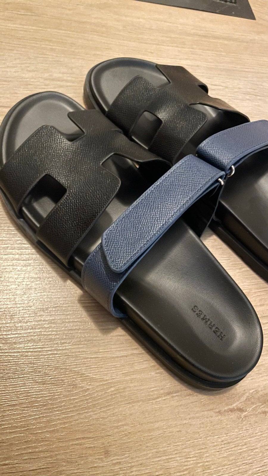 Hermes Heren Slippers  Maat 44, Ophalen of Verzenden, Nieuw, Zwart, Slippers