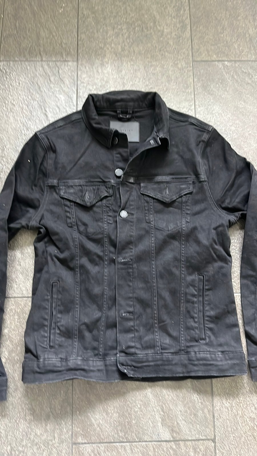 Jeans jack, Ophalen of Verzenden, Zo goed als nieuw, Maat 48/50 (M), Zwart