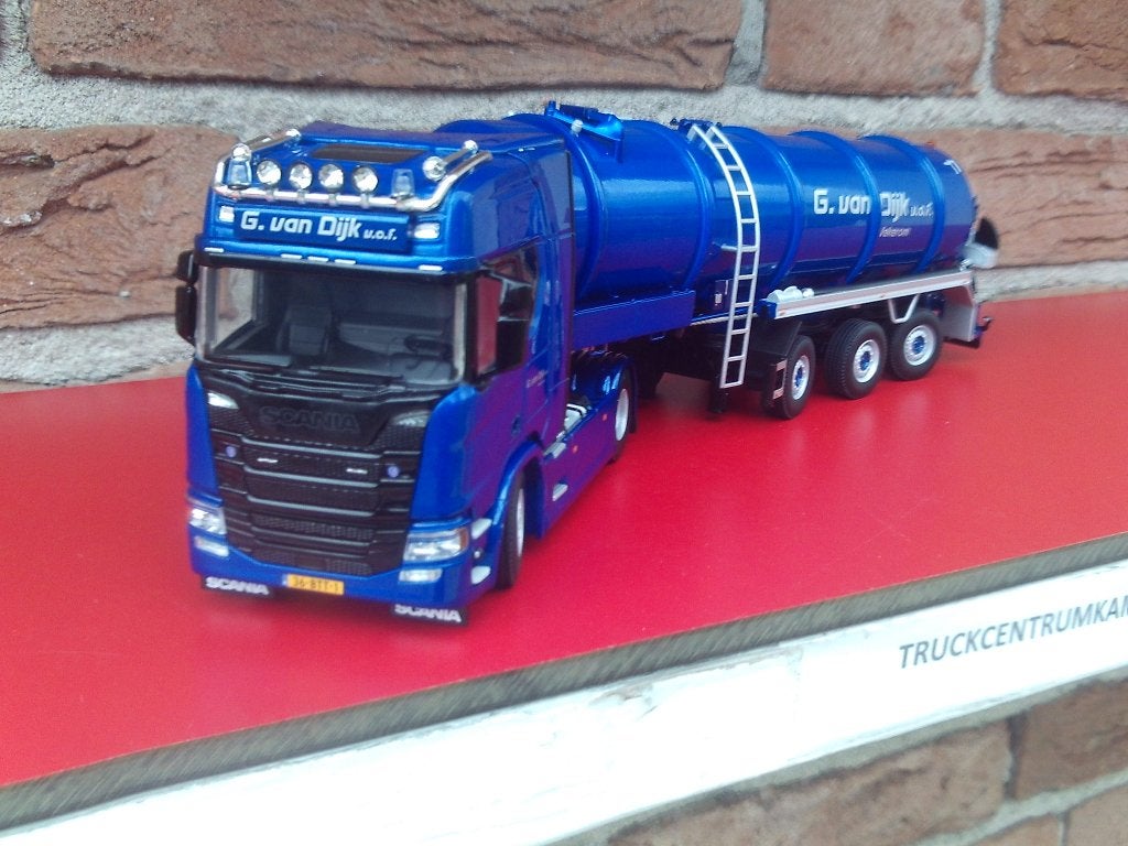 WSI  Scania R  Highline  met  Tanktrailer  van  van  Dijk., Ophalen of Verzenden, Nieuw, Bus of Vrachtwagen, Wsi