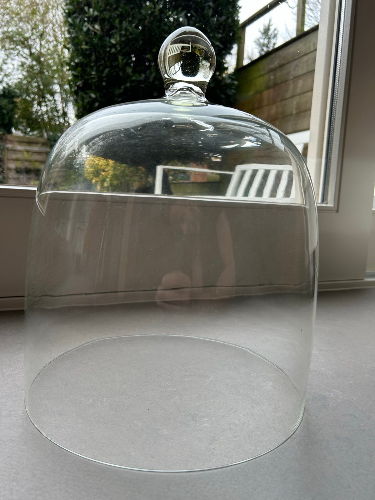 Glazen stolp met knop, Ophalen of Verzenden