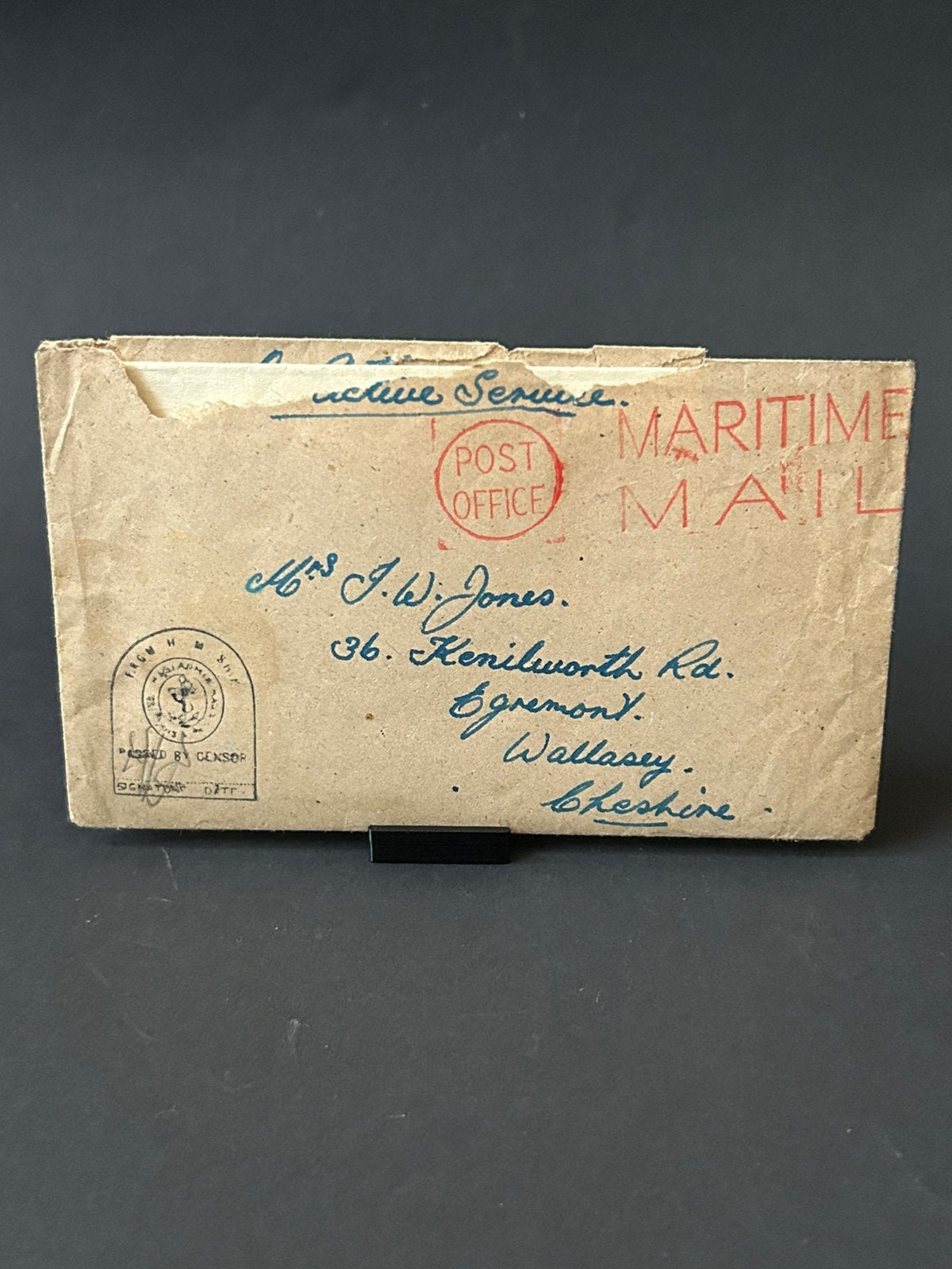 WWII HMS Fairy Oorlogsschip Post, Ophalen of Verzenden, Embleem of Badge