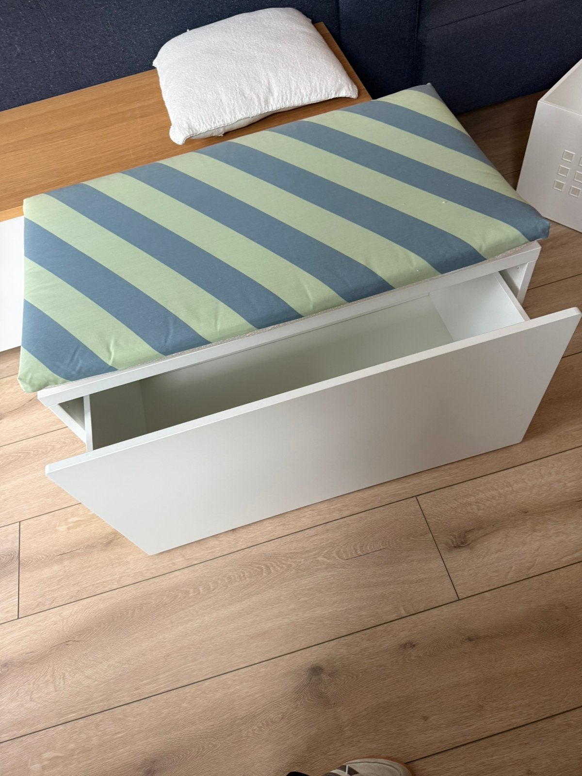 IKEA Smastad bank met lade en kussen, Ophalen, Gebruikt, 125 cm of meer, 75 tot 100 cm