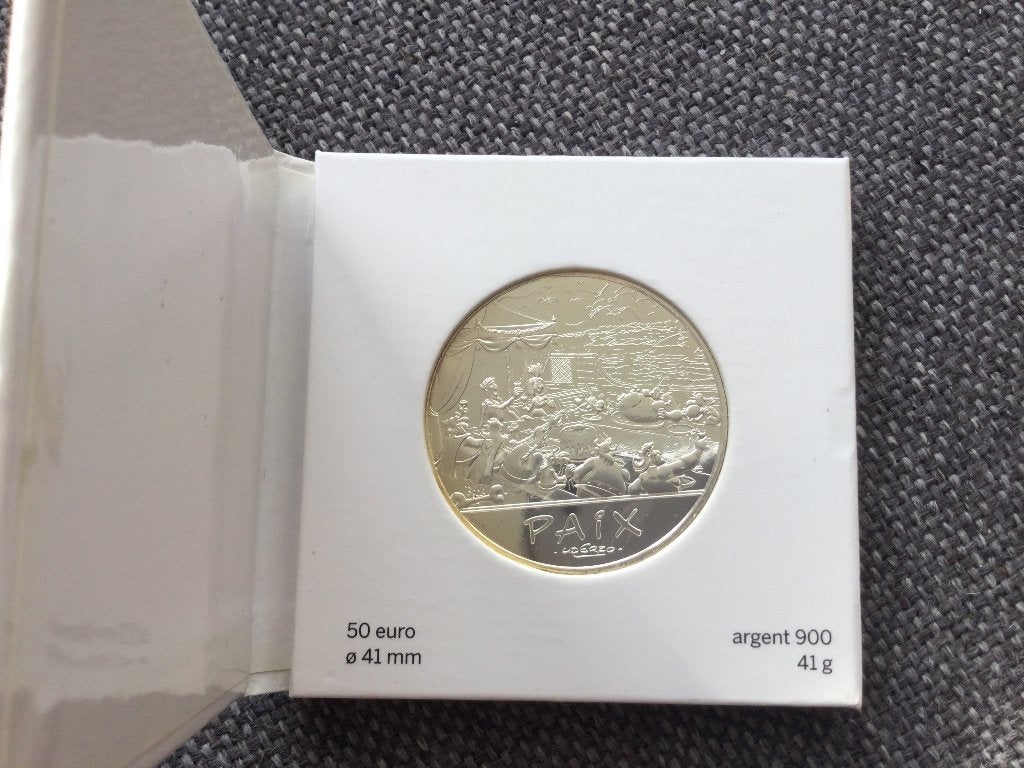 Astrix et La paix - Monne de Paris 50euro zilver munt, Verzenden, Zilver, Overige waardes, Frankrijk