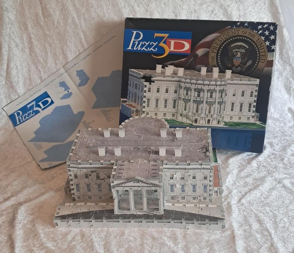 Nette 3D puzzel het Witte Huis, the White House, Puzz 3D, Hobby en Vrije tijd, Denksport en Puzzels, Ophalen of Verzenden, Minder dan 500 stukjes