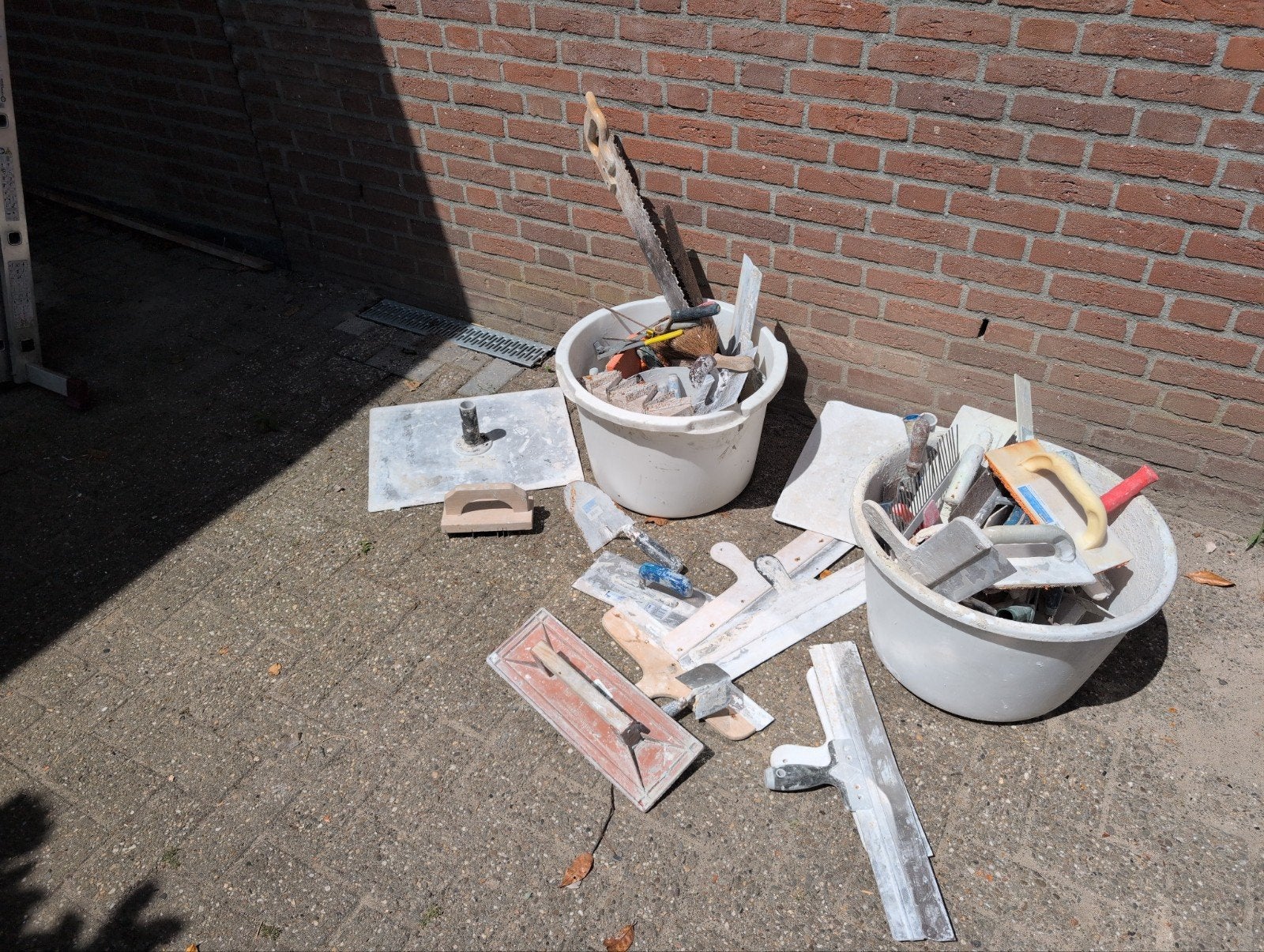 Grote partij gebruikte stucadoorsgereedschappen, Ophalen, Gebruikt, Zaag, Overige merken