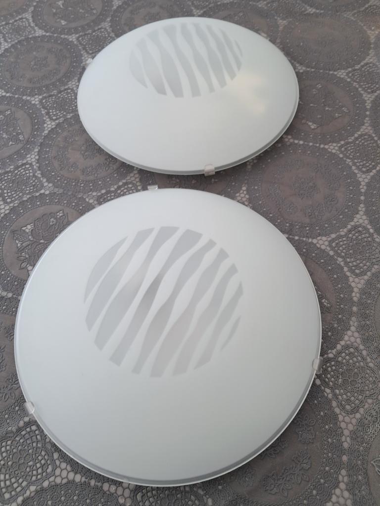 2 PLAFONNIËRRES, Ophalen of Verzenden, Glas