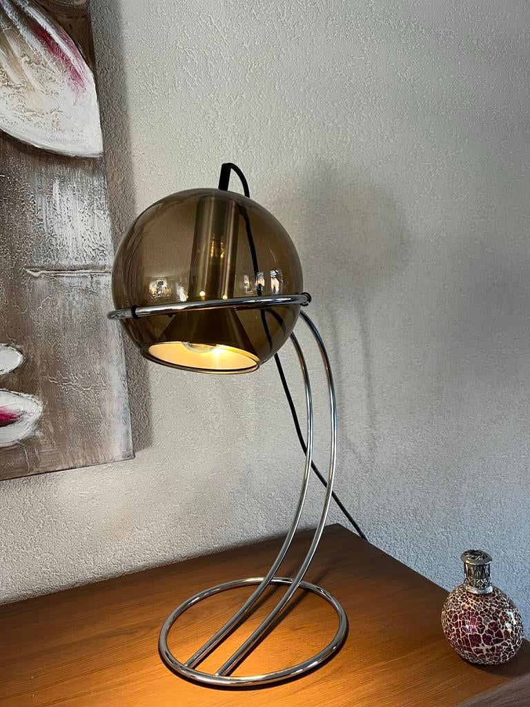 Raak Globe Tafellamp Amsterdam Tropic, Ophalen, Gebruikt, Glas, 50 tot 75 cm