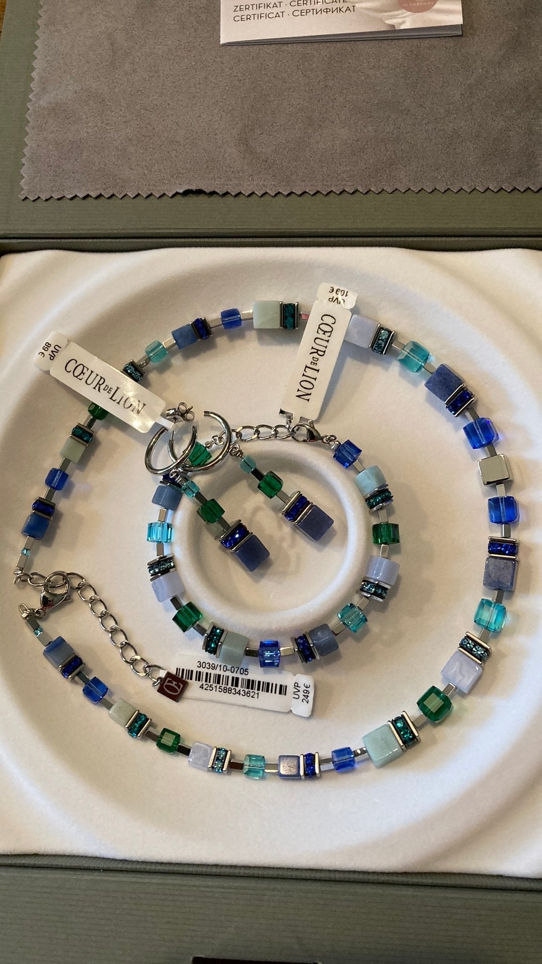 ❤️Coeur de lion❤️, Sieraden, Tassen en Uiterlijk, Kettingen, Ophalen of Verzenden, Zo goed als nieuw, Blauw, Overige materialen