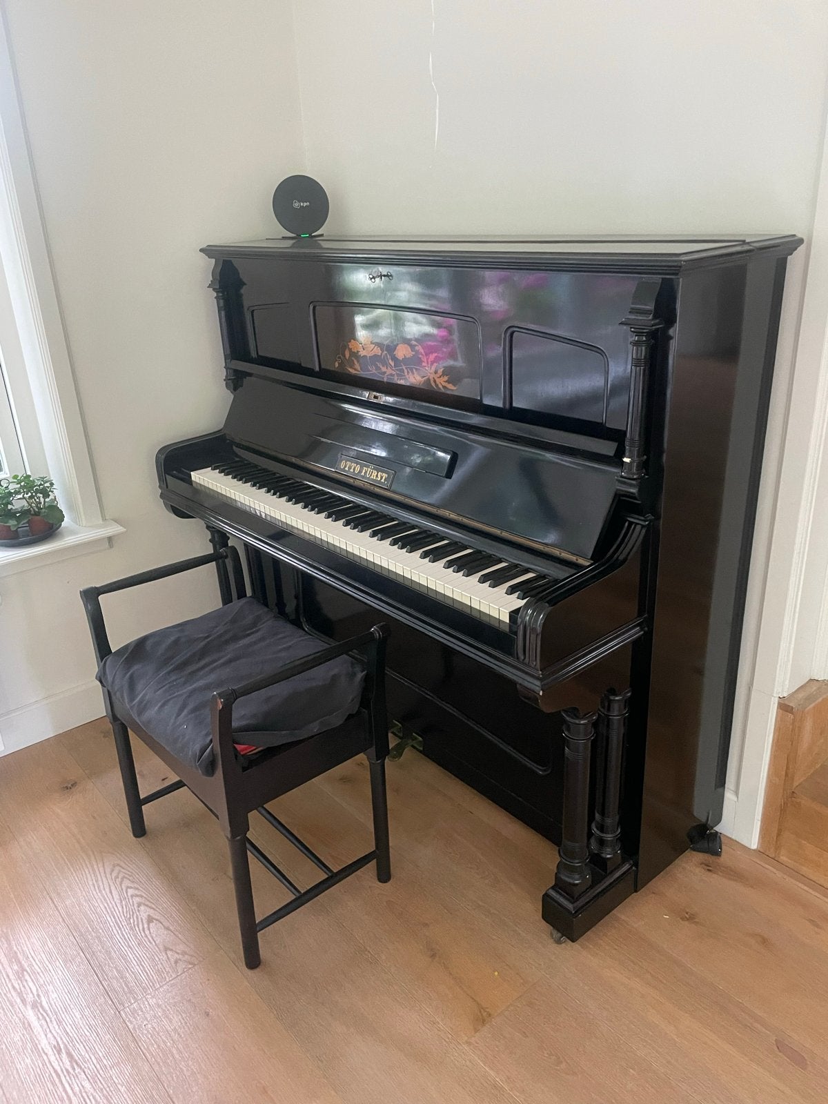 Otto Furst Piano uit 1909 - Zwart, 131cm hoog, Ophalen of Verzenden, Gebruikt, Zwart, Piano