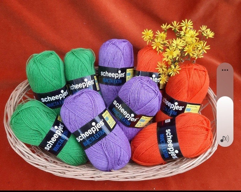 9 bollen Scheepjes Invicta Extra sokkenwol, Ophalen of Verzenden, Nieuw, Breien of Haken, Wol of Garen