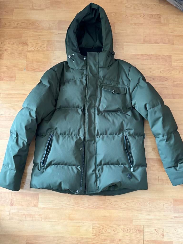 Roberto Cavalli Groene Gewatteerde Winterjas met Capuchon, Ophalen of Verzenden, Zo goed als nieuw, Maat 48/50 (M), Groen