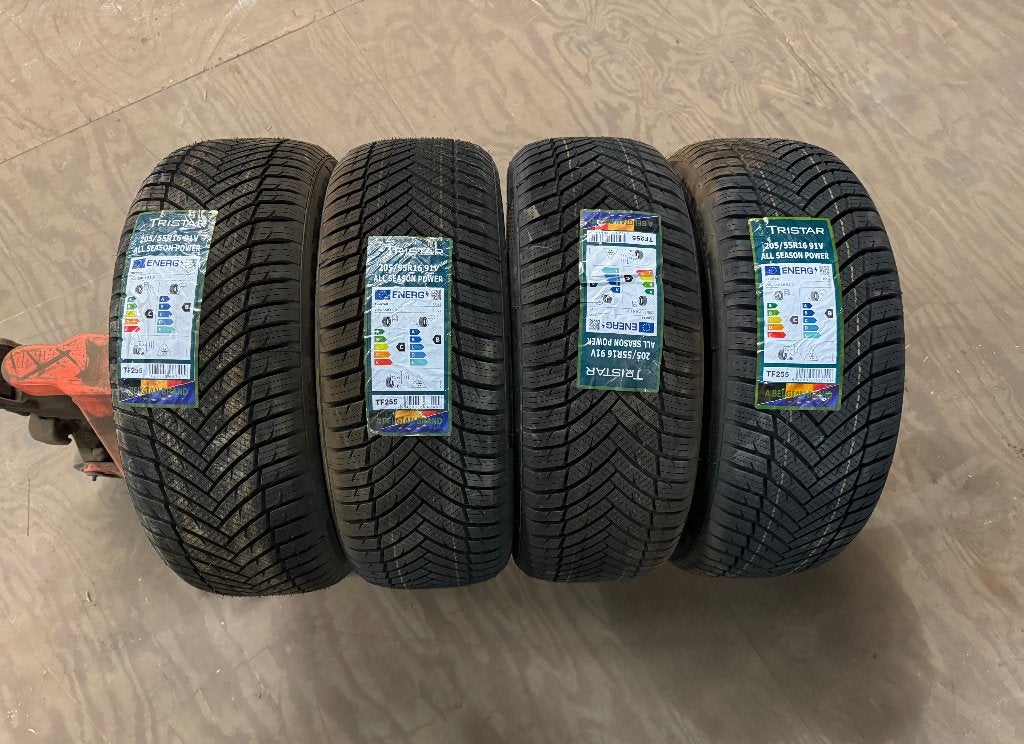 Set Nieuwe Tristar All Season Power banden 205/55R16 91V, Ophalen, Nieuw, Tristar