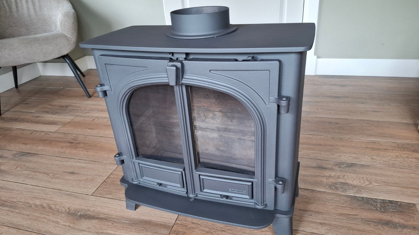 Stovax stockton  slimline  8 houtkachel, Ophalen, Zo goed als nieuw, Hout, Houtkachel
