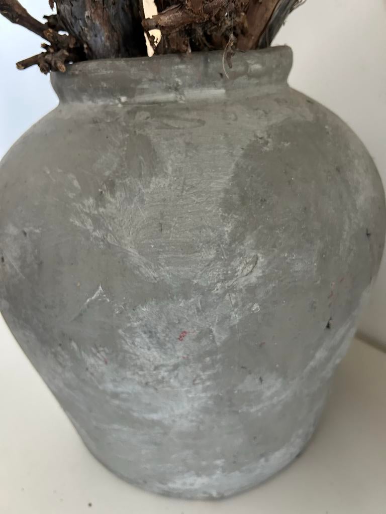 Grote aardewerk olijfpot van Hoffs, Huis en Inrichting, Woonaccessoires | Vazen, Ophalen, Overige kleuren, Aardewerk of Porselein