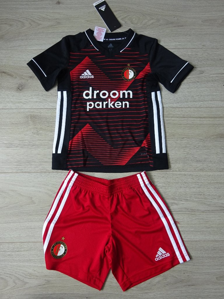 Feyenoord uit 2020 - 2021 set kids (geen sokken) Maat 110, Kinderen en Baby's, Adidas, Jongen of Meisje, Ophalen of Verzenden