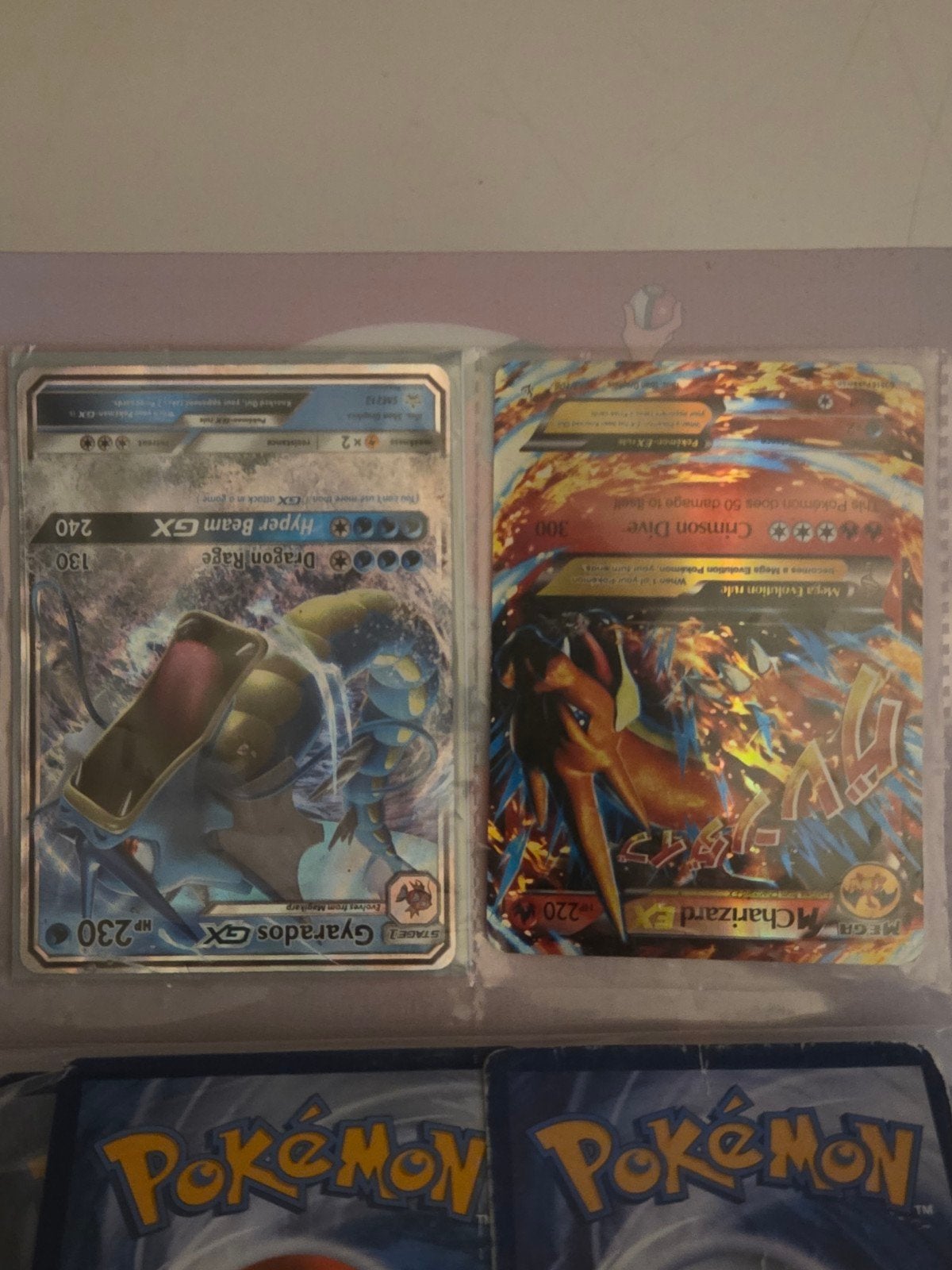 Pokémon Kaarten Collectie: Gyarados GX, Charizard EX, VMAX,, Ophalen of Verzenden, Gebruikt, Meerdere kaarten